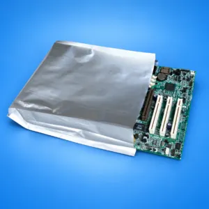 Circuit board beside an aluminum foil barrier bag