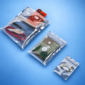 Shielding bags in different sizes with electronic components