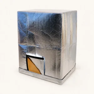 Reflective pallet cover with a lower access flap