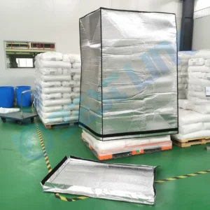 Thermal pallet covers displayed in a production area