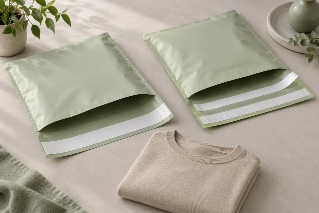Illustration comparing plain mailer closure arrangements