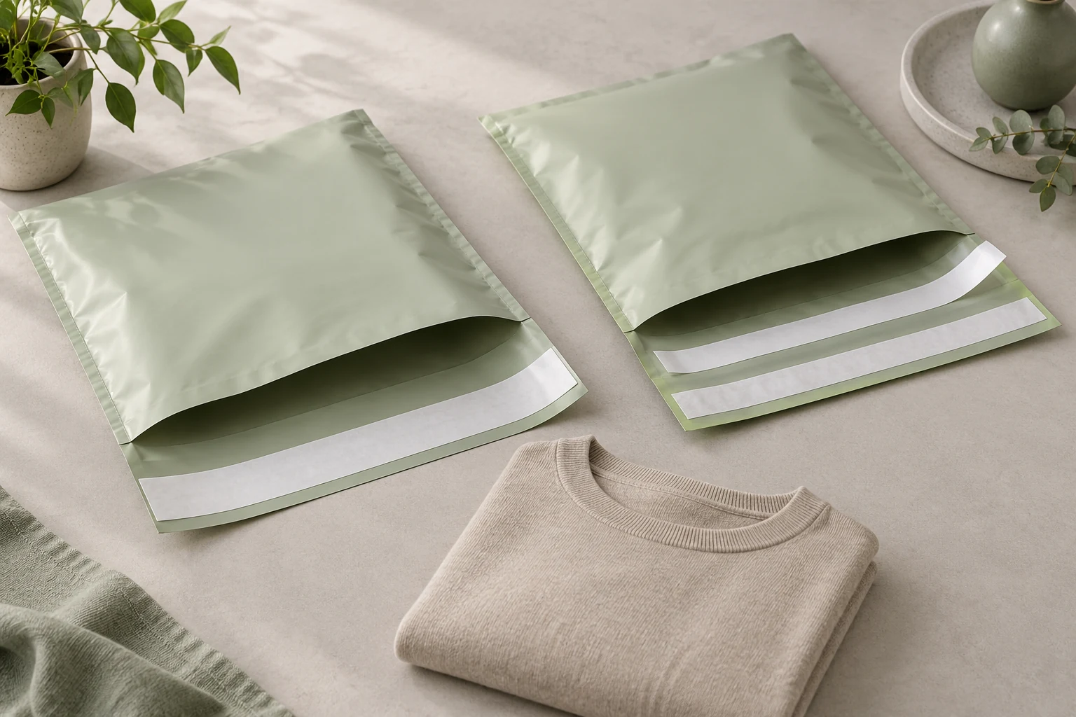 Illustration comparing plain mailer closure arrangements